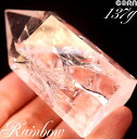 【限定1点モノ】透明度高め 水晶 ポイント レインボー水晶 アイリス水晶 137g パワーストーン 原石 天然石 クラスター 置物 ブラジル産 六角柱