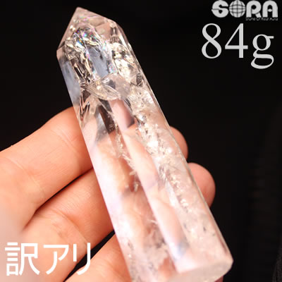 【限定1点モノ】【訳あり】水晶 ポイント レインボー水晶 アイリス水晶 84g パワーストーン 原石 天然石 クラスター 置物 ブラジル産