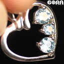 ハートペンダント(トリプル) SAスイスブルートパーズ ペンダント パワーストーン 天然石 【soraJ】 jewelry