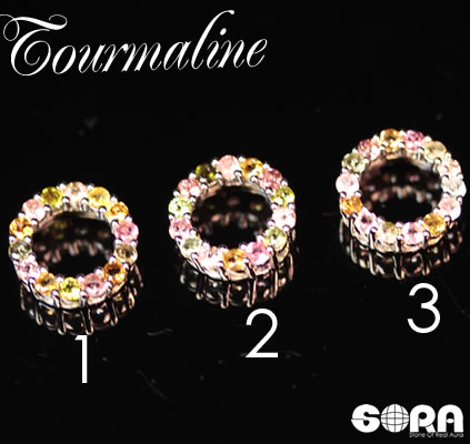 【限定1点モノ】サークルペンダント SAカラフルトルマリン シルバー925 パワーストーン 天然石 jewelry