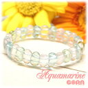 【限定2点モノ】 AAAAAカラフルアクアマリン 12mm×7mm ブレスサイズ約16cm バングル ブレスレット パワーストーン 天然石 アクアマリン ◇ ◆