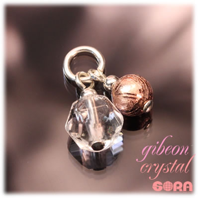 AAAAAピンクゴールドギベオン隕石（6mm） AAAAAスターカット水晶(8mm) ...