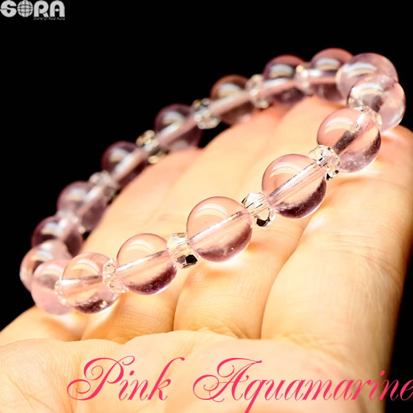 SSAピンクアクアマリン9mm水晶...