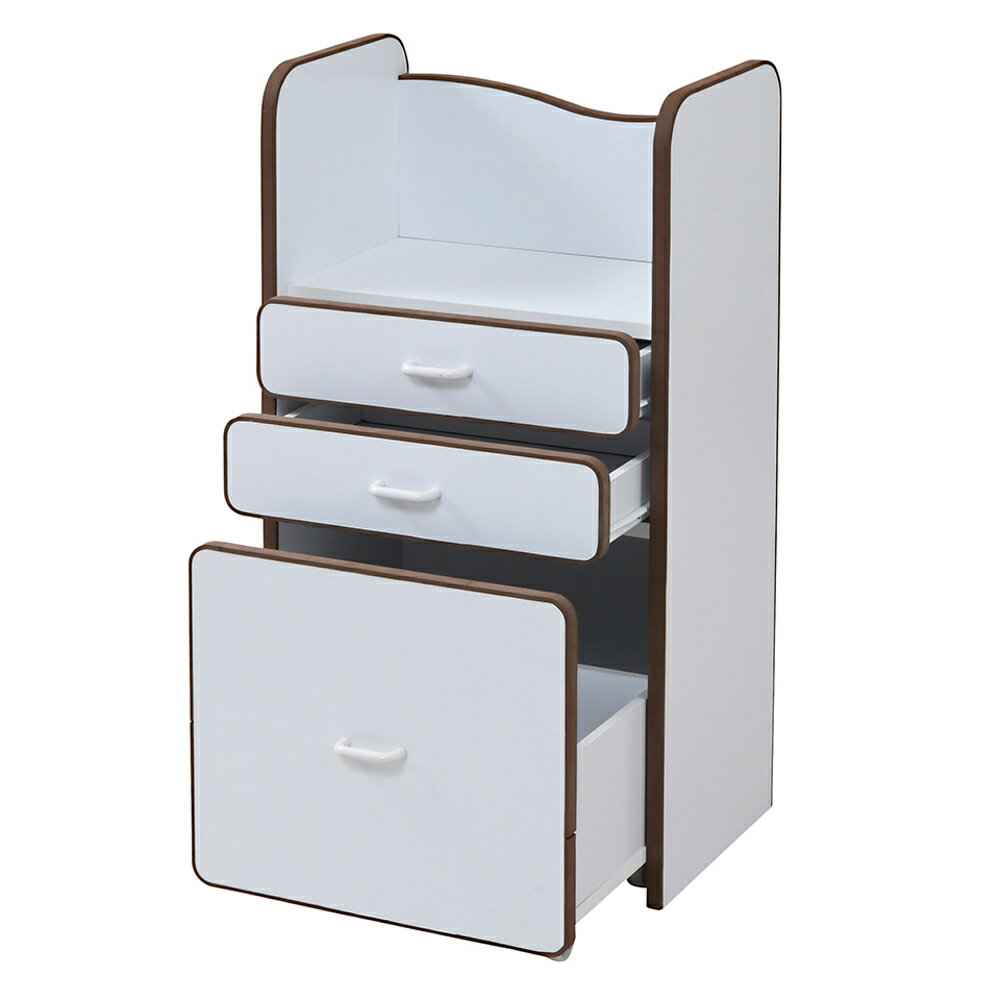 《片付ける習慣が身につく、お子さまの整理整頓をサポート》JKプラン ランドセルラックW480×D290×H900(引き出し・キャスター付き)FES-0003WH/BR