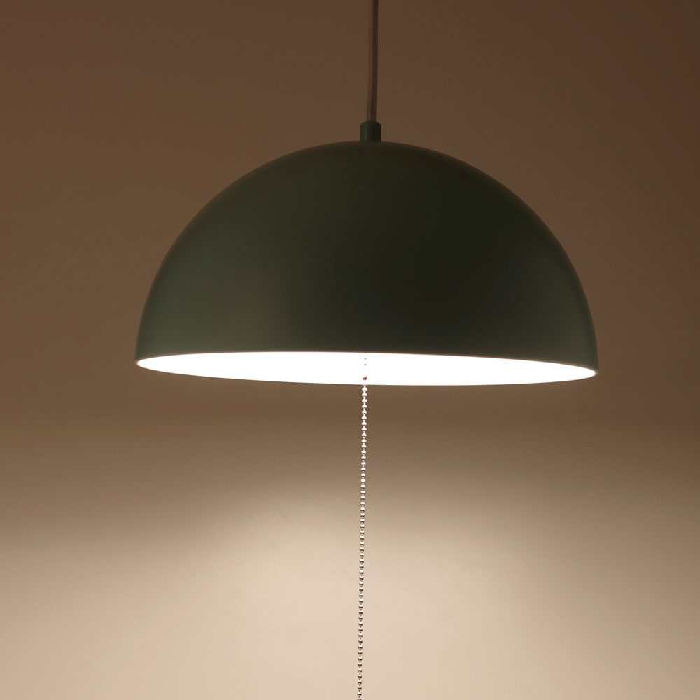 《シンプル&モダンなスチールシェード美しい》イシグロ ペンダントライト(LED球付き) ドーム20920ブルー