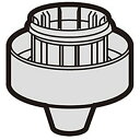 シャープ 掃除機用筒型フィルター(217 221 0525)【対応機種】EC-CP12-N EC-CT12-C(2)