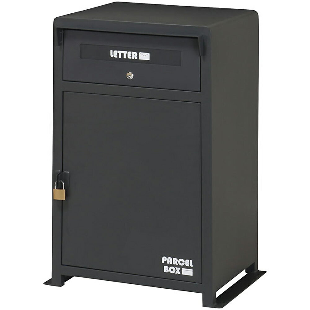 《シンプルなデザインでどんな住宅の外観にもマッチします》KOEKI LODA郵便受け&宅配ボックスMBX1BKNブラック