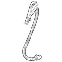 シャープ 掃除機用ホース(217 360 0155)イエロー系(2)