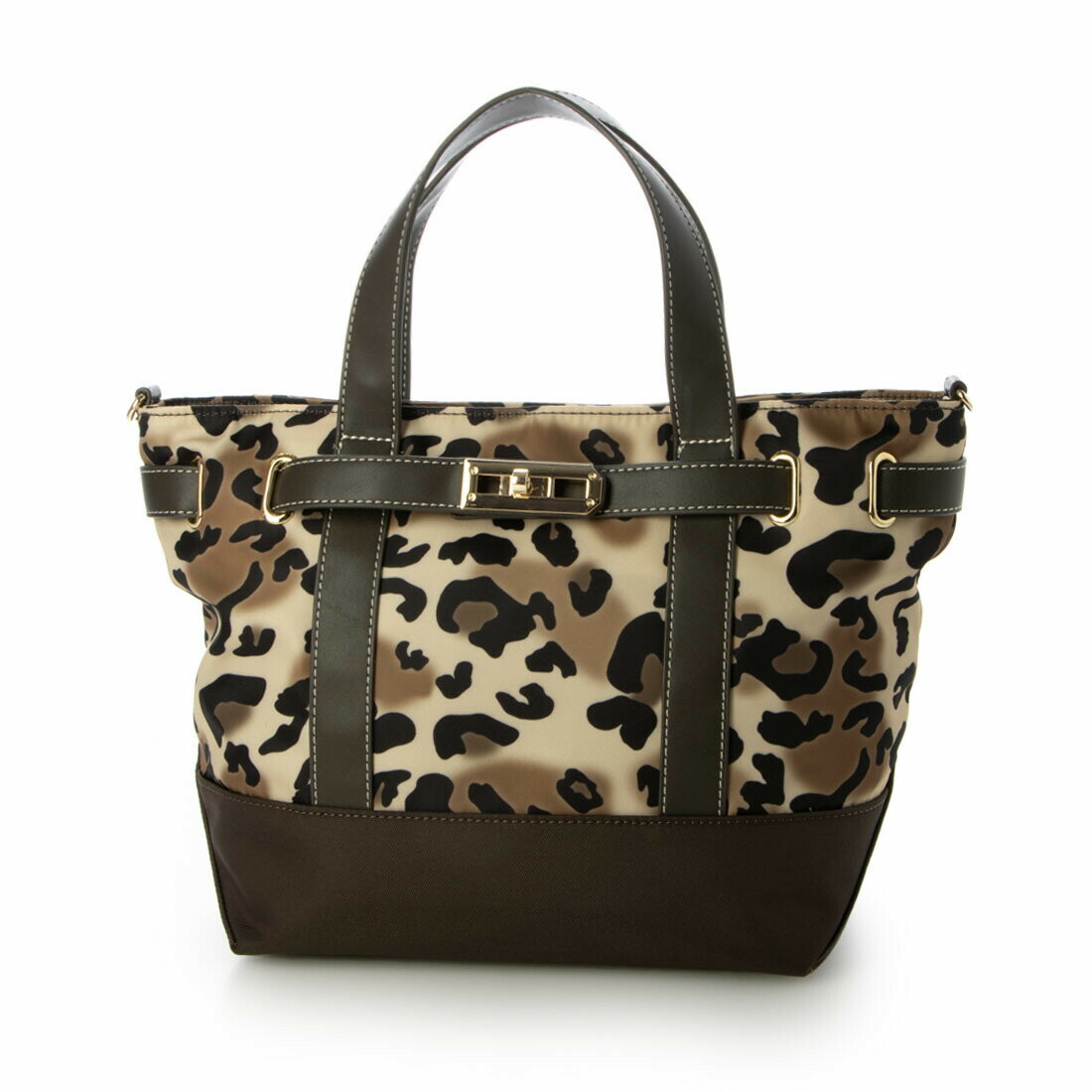 乐天商城 - LA BAGAGERIE ベルテッド2WAYミニトートB0078-01 29レオパード