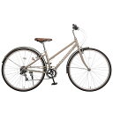 Volkswagen 700×32C(27インチ相当)外装6段変速クロスバイクVW-CR7006AL-OTサンドベージュ(67383)