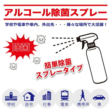 【5月中旬〜下旬発送】送料無料! 濃度70%【2本セット】 アルコール除菌スプレー 500ml エタノール【 アルコールスプレー 除菌剤 クリーナー 家庭用 会社 施設 備品 衛生用品 掃除 まとめ買い ウイルス対策 】 送料込 ◇ 2本組除菌DL