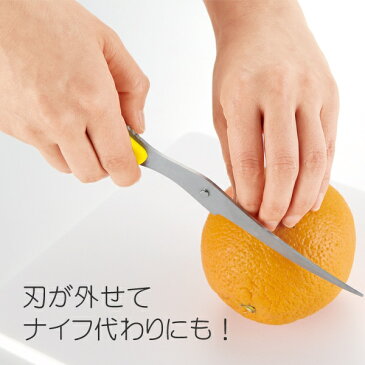 送料無料 !( メール便 ) カーブした刃で切りやすい キッチンはさみ ナイフにもなる 【 キッチンバサミ 使いやすい スリム 包丁代わり 調理器具 キャンプ アウトドア 便利グッズ 新着!】 送料込 ◇ キッチンカーブはさみ