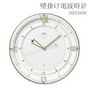 【本日20時から10%OFF!】送料無料 ! SEIKO セイコー 壁掛け時計 電波クロック HS556W 光センサーで自動秒針停止【 連続秒針 夜間 静音 アナログ時計 シンプル 上品 ローマ数字 おしゃれ リビング 高級感 プレゼント 】送料込 100S◇ 電波時計HS556W