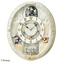 【2点で10%OFF!】送料無料 ! SEIKO×ディズニー 電波時計 からくり時計 ミッキー&フレンズ 壁掛け時計 FW580W 動画あり★【 セイコー Disney キャラクター クロック 動く 鳴る 音楽 連続秒針 静音 プレゼント かわいい 】 送料込 140S◇ 掛時計FW580W