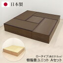 【本日ポイント5倍!】送料無料 ! 樹脂畳ユニット Aセット 日本製 ロータイプ 幅180cm×180cm 高さ31cm ベンチ 小上がり 畳ボックス 収納付き 簡単手入れ【 和風 たたみ 空間 ミニ和室 インテリア おしゃれ 新着!】 送料込 ◇ 直送■PP畳AセットLO