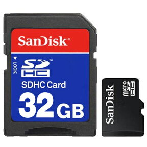 【本日ポイント5倍!】送料無料 ( 定形郵便 )【32GB】マイクロSDHCカード 信頼の SanDisk サンディスク製 SDアダプター付 スマホ特集【 マイクロSDカード SDメモリーカード 保存 スマートフォン PC パソコン 】 送料込 ◎ ◇ microSDHC/32GB