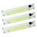 【2点で3%OFF+P3倍】高輝度 COB型LEDライト 3本セット 3WAY設置 マグネット/壁掛け/面ファスナー 乾電池式 ライティングバー 配線不要【 L...