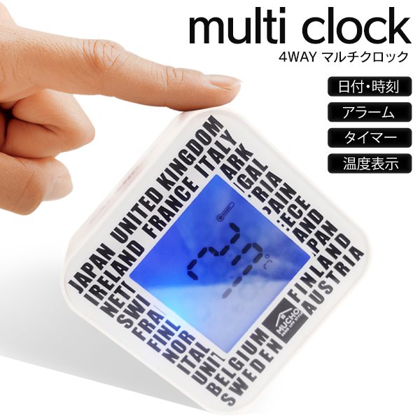 【お得クーポン配布中!】送料無料 !(定形外) 回転クロック 日時・アラーム・タイマー・温度計 画面 ...