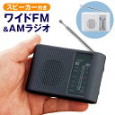 【2点で8％OFF!】送料無料 ( 定形外 ) ワイドfm対応ラジオ　ワイドFM/AMポータブルラジ ...