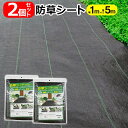 【本日10%OFF!】防草シート 1m×5m【2個セット】雑草対策 カットOK 簡単施工 押さえピン&固定具つき サイズ調整 夏物特集【 ぼうそうシート 草除け...