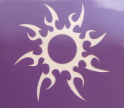 ボディペイント・ダイヤモンドタトゥー用ステンシル【No.26】【スマートレター対応可】