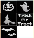 【ハロウィン】タトゥー用ステンシル5枚セット【ネコポス対応可】ボディペイント|ボディアート|ボディジュエリー|カッティング