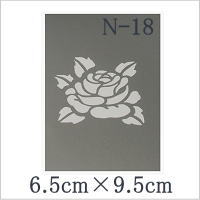 ボディペイント/タトゥー用ステンシル　【N-18】【ばら/薔薇/バラ/フラワー】【スマートレター対応可】