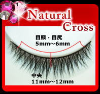 100％ミンク【つけまつげ】ピュアミンクアイラッシュ Natural Cross【ナチュラルクロス】 【mink eyelash】【 レターパックライト対応可】