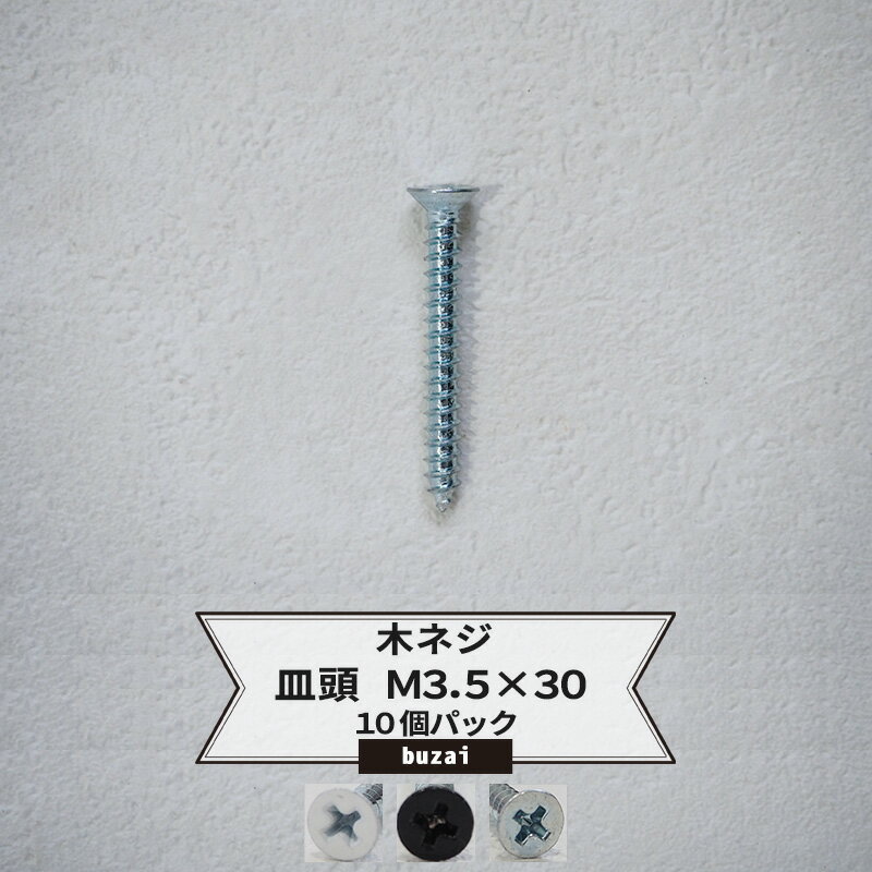 [全商品ポイント5倍×イーグルス感謝祭] 木ネジ 皿頭 M3.5×30 木部用 木ビスねじ ビス ドリルねじ ドリ..