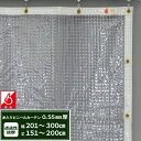 ビニールカーテン 糸入り 透明 防炎 0.55mm厚 幅201~300cm 丈151~200cm 間仕切り 省エネ 節電 防寒防塵 ベランダ 店舗 ビニールシート ビニール オーダー カーテン サイズオーダー 【FT07】 JQ