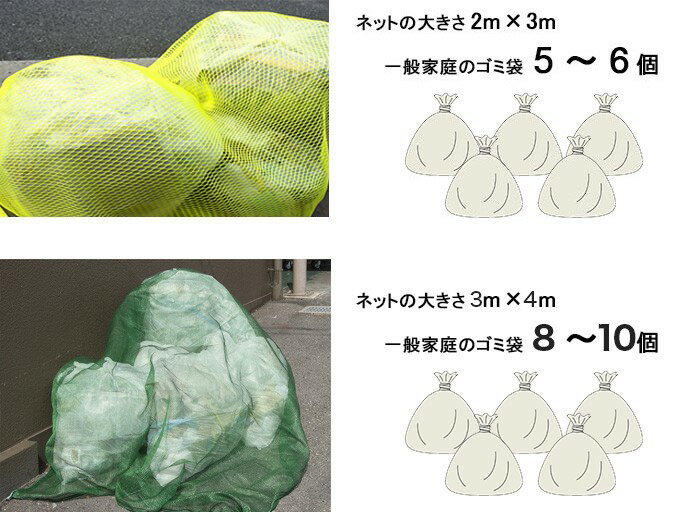 ゴミカバーネット ゴミネット 4mm目 2×3m ブルー【BL400】《即日出荷》[護美ガードネット ゴミ散乱防止ネット 農業用ネット カラスよけ カラス対策 ネコ ゴミ ネット おりたたみ]