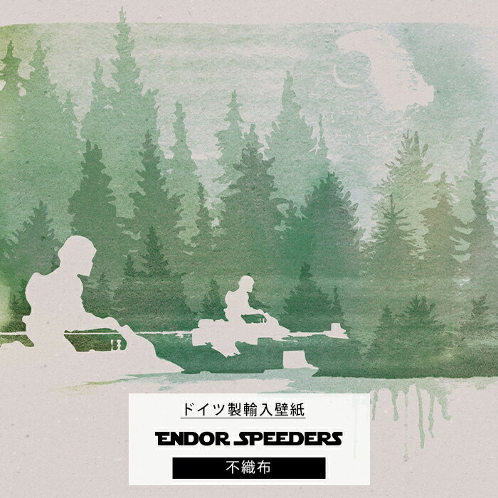 [マラソン限定クーポンあり]壁紙 スターウォーズ 輸入壁紙 デザイン おしゃれ 不織布 クロス DIY リフォーム エンドア 反乱軍 ミューラル壁紙 デザイン壁紙 Komar 【IADX7-006】Endor Speeders エンドアスピーダーズ C-F-1