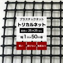 トリカルネット N-29 幅1m×50m巻 目合い 25×25mm プラスチックネット プラスチック 網 獣害対策 動物よけ イノシシ対策 被害 農作物 保護 防護 侵入防止 ネット 網 黒 ブラック JQ