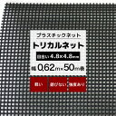 [10%OFFクーポン×ポイント10倍 25日9時から] トリカルネット N-598 幅0.62m×50m巻 目合い 4.8×4.8mm プラスチックネット プラスチック 網 土木建築 工事 カバー カゴ コンテナ 輸送 補強 内装保護 排水溝 排水口 落ち葉 落ち葉除け ネット 網 黒 ブラック JQ