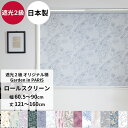 ロールスクリーン ロールカーテン 遮光2級 サイズオーダー 幅60.5~90cm 丈121~160cm~シンプル 間仕切 施設 病院 窓口 和室 小花柄 リーフ 北欧 おしゃれ Garden in PARIS RSN