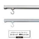 ポイント5倍×30日限定 ピクチャーレール 標準 1mセット 耐荷重20kg 天井用 壁付用 ディスプレイレール インテリアレール 絵画 写真 インテリア 展示用 パネル 美術館 学校 一般家庭 イベント ディスプレイ ワイヤー 吊り下げ ルーミー17 【PR171S】 JQ