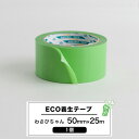 養生テープ 50mm×25m 1個 ECO養生テープ わさびちゃん グリーン 一般家庭 業務用 養生 梱包 室内用 弱粘着タイプ