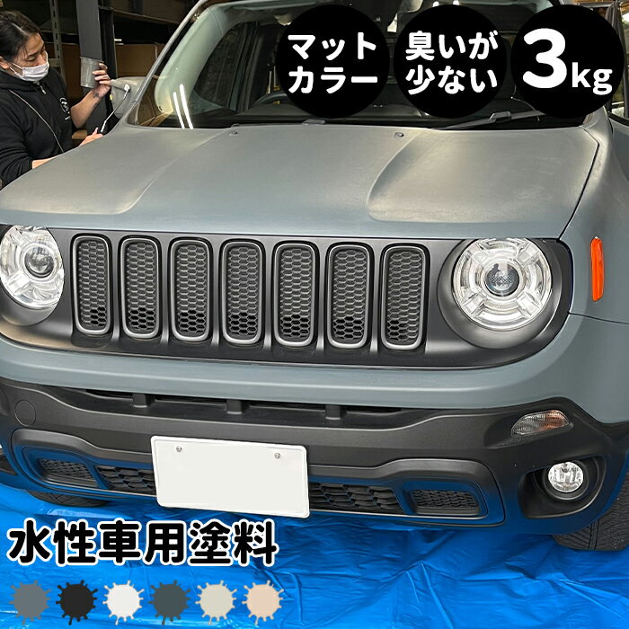 水性車用塗料 Car Paint 3kg 水性塗料 ペンキ 車を塗る 車塗装 車塗料 車体塗装 自動車用ペイント 全塗装 車 自動車 リメイク 艶消し マットカラー カーラッピング 色変え カーペイント 補修 Dippin 039 Paint