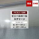 ビニールロールスクリーン 防炎 糸入り 0.35mm厚 幅81～120cm 丈201～240cm サイズオーダー ロールスクリーン ビニール ロールカーテン 透明 病院 店舗 会社 倉庫 間仕切り 窓口 ホコリよけ 感染予防 FT06 日本製 RSN