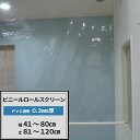 [サイズオーダー] ビニールロールスクリーン 透明 PVCビニールシート 0.3mm厚 幅41〜80cm 丈81〜120cm [TT31 倉庫 会社 事務所 店舗 病院 カフェ 間仕切 インテリア 飛沫対策 ウィルス対策 インテリア プルコード式 チェーン式 取り付け簡単 日本製] JQ