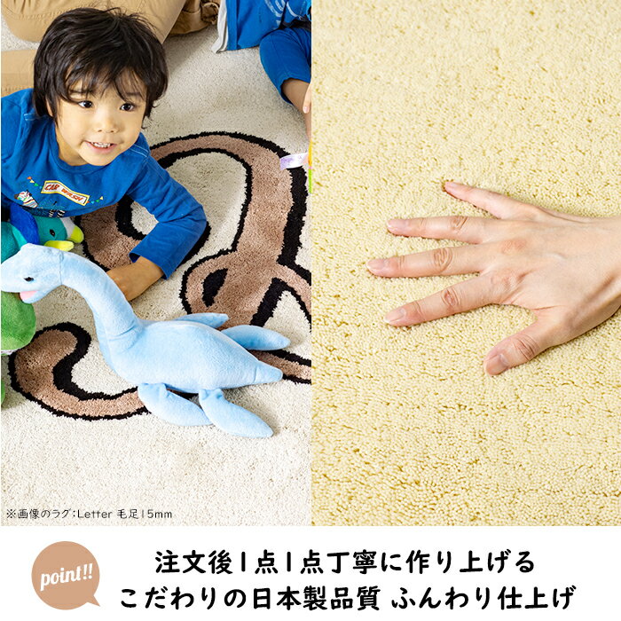 [ポイント10倍×24日 20時から4時間限定] オーダーアクリルラグ マイン プレーン 15mm [幅210 丈120][メーカー直送品 代引き・同梱不可] JQ [3]