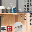 [全商品ポイント5倍×15日限定] 棚受け金具 L字型 2個セット 30cm 耐荷重100kg 屋外使用可 ビス付 diy 棚 かっこいい 台 テーブル イス 折りたたみ棚受け金具 ワンタッチスマートブラケットM ステンレス CSZ