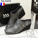 10/20 +10倍♪【MAX10%OFFクーポン】★目玉商品【SALE★セール】【27%OFF】ショップ袋おまけ付【no name ノーネーム】 風合いラメ加工レザーウェッジスリッポン/スニーカー『MIWA』【送料無料】【代引き手数料無料】返品不可