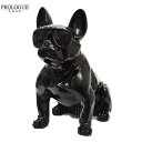11/1~【ワンダフルDAY】全品MAX+16倍×先着クーポン対象♪ショップ袋おまけ付【PROLOGUE プロローグ】メタリック サングラス フレンチブルドッグ 犬 オブジェ インテリア 高級感 高さ38cm ※ラッピング不可【送料無料】正規品 返品不可