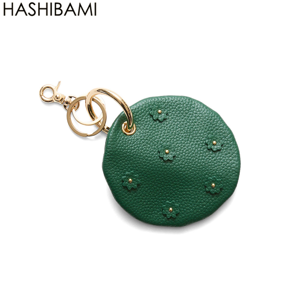 樂天商城 - 4/22は寅の日!全品ポイントUP中↑『限定クーポン配布』 即納!2026NEW【Hashibami ハシバミ】スモールフラワー 多機能チャーム　小銭入れ キーリング レザー【送料無料】正規品
