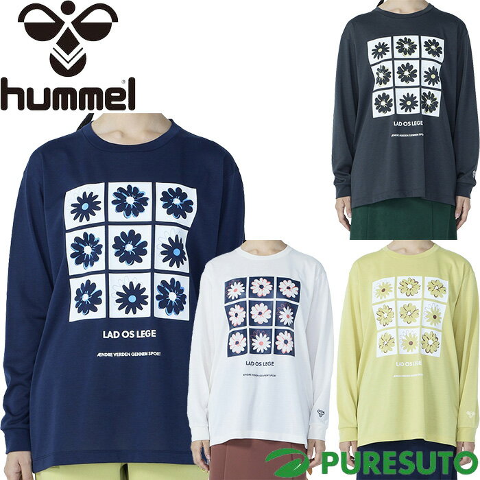 乐天商城 - ヒュンメル hummel PLAY 長袖 Tシャツ ティーシャツ ユニセックス HAP7230 メンズ レディース スポーツウェア カジュアル デイリー タウンユース ロンT おしゃれ ブランド
