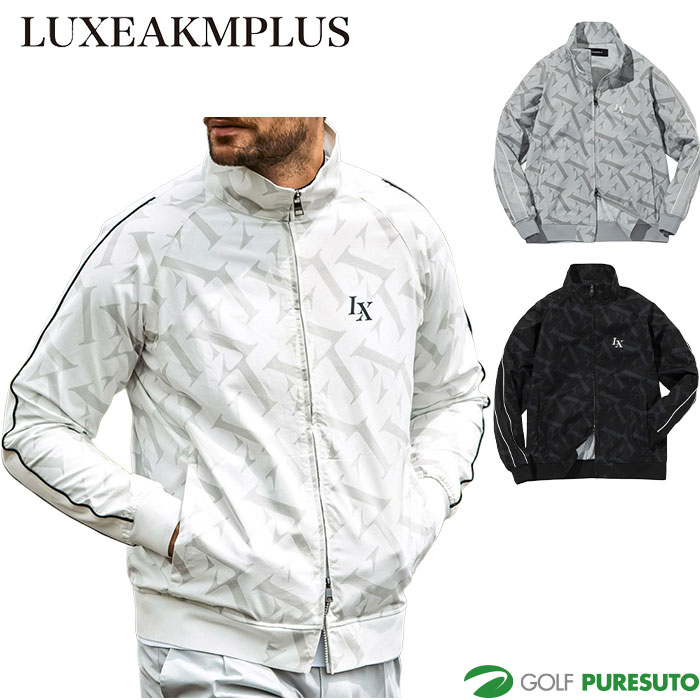 リュクスエイケイエムプラス ゴルフ 総柄 ブリーザブル ジップ ブルゾン LAO25013 ゴルフウェア メンズ トップス 2025年秋冬モデル LUXEAKMPLUS GOLF おしゃれ ブランド