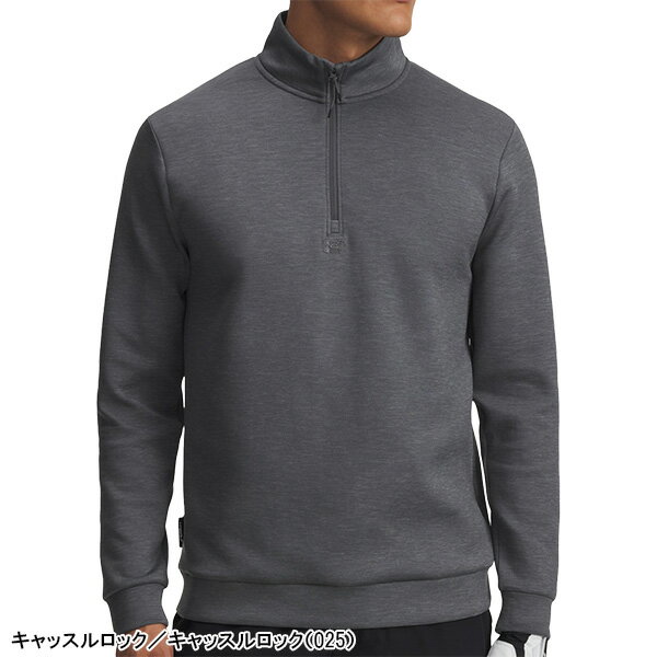 アンダーアーマー 長袖 ハーフジップ UAドライブ ミッドレイヤー プルオーバー メンズ 1387124 ゴルフウェア トップス UNDER ARMOUR 2025年秋冬モデル 秋冬ウェア トレーナー スウェット おしゃれ ブランド