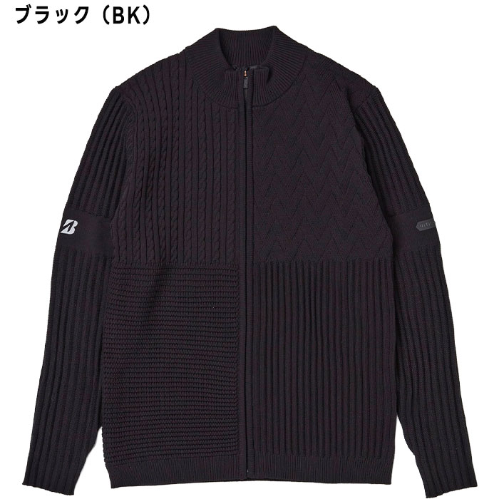 ブリヂストン ゴルフ 長袖 前開き セーター FBM01B ゴルフウェア メンズ トップス 2025年秋冬モデル BRIDGESTONE GOLF おしゃれ ブランド