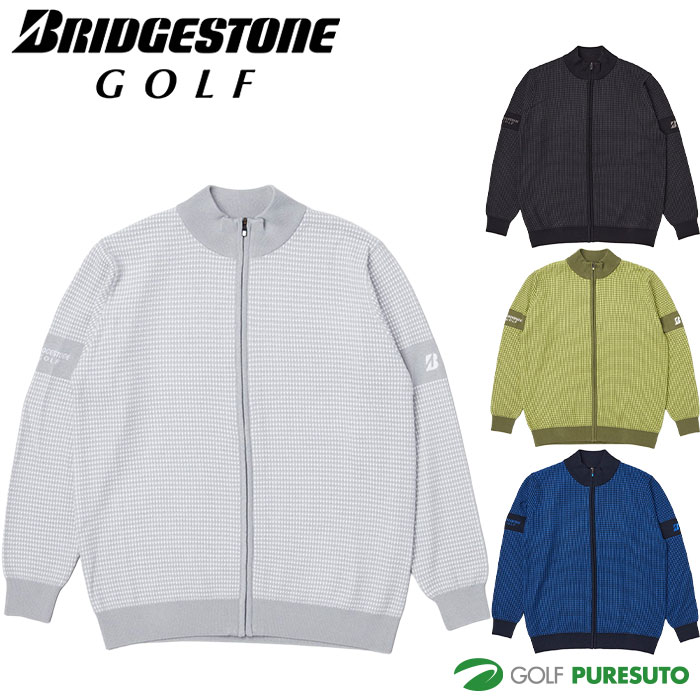 ブリヂストン ゴルフ 長袖 前開き セーター FGM01B ゴルフウェア メンズ トップス 2025年秋冬モデル BRIDGESTONE GOLF おしゃれ ブランド